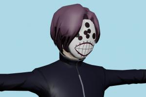 Karren von Rosewald Tokyo-Ghoul, anonymous, male, man, people, human, xna, characters, rigged
